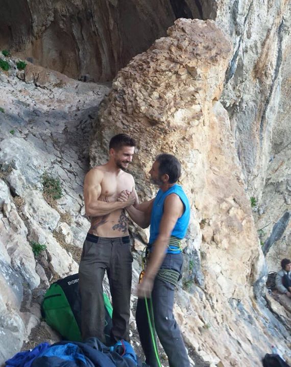 Edu Marin and his father after Edus ascent of Chilam balam 9b